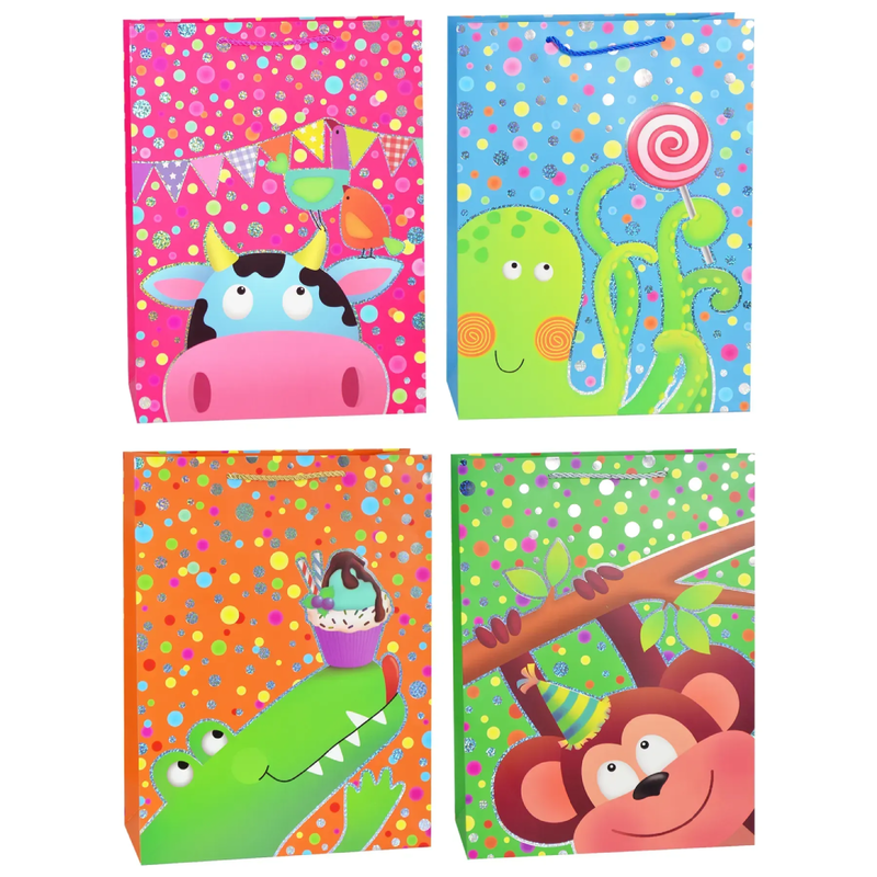 Подарунковий пакет L Святкові тваринки 2038L Подарунковий пакет L Святкові тваринки 2038L