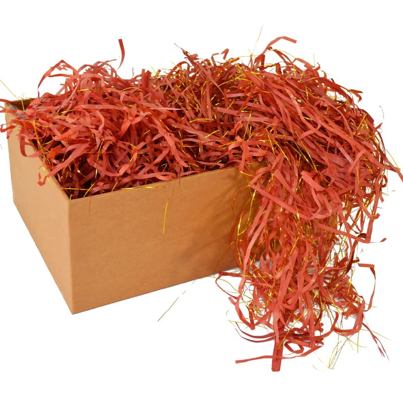 Паперовий наповнювач червоний з люрексом 263097