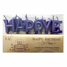 Набір свічок для торта букви "Happy Birthday Сині" 1057