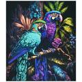 Алмазна мозаїка ПРЕМІУМ Папуги на гілці розміром 40х50 см SK88216 Strateg