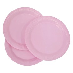 Бумажная тарелка розовая 23см 10шт 316229
