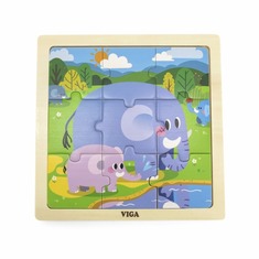 Дерев'яний пазл Слоники 44626 Viga Toys 9 деталей