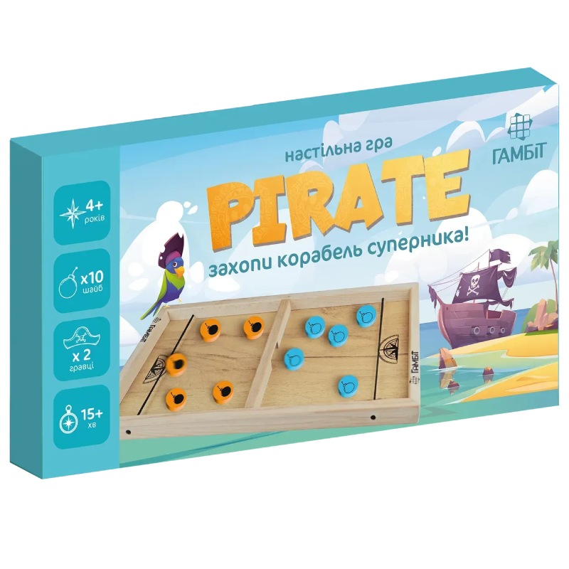 Дерев'яна настільна гра Sling puck "Пірати junior" 900767 IGROTECO
