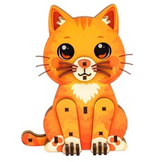 Дерев'яний 3D конструктор "Turbo Cat" Puz-00974 PuzzleOk 28 деталей