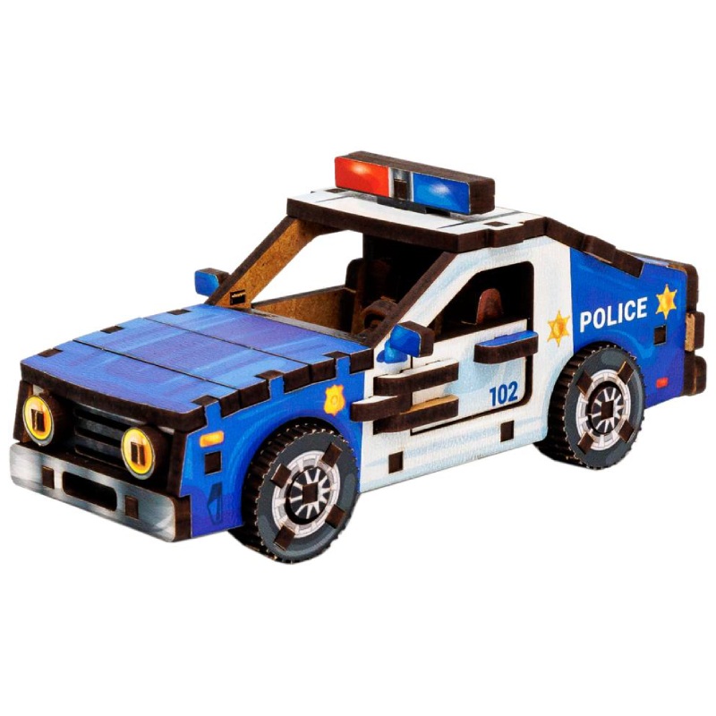 Дерев’яний 3D конструктор TURBO POLICE Puz-00971 PuzzleOk 83 деталі