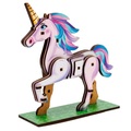Дерев’яний 3D конструктор TURBO UNICORN Puz-00970 PuzzleOk 29 деталей