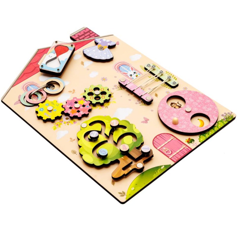 Дерев'яний Бізіборд «Будиночок Щастя» Puz-01025 PuzzleOk