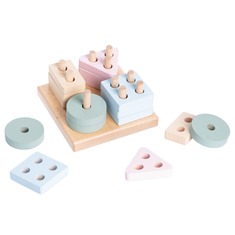 Дерев'яний геометричний сортер LSG-6 15870 CUBIKA 16 деталей Дерев'яний геометричний сортер LSG-6 15870 CUBIKA 16 деталей