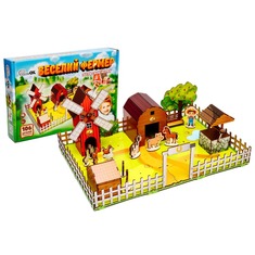 Дерев'яний конструктор «Веселий фермер» Puz-00957 PuzzleOk 106 деталей Дерев'яний конструктор «Веселий фермер» Puz-00957 PuzzleOk 106 деталей