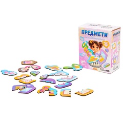 Дерев'яний магнітний пазл "Предмети" Puz-22931 PuzzleOk 24 деталі