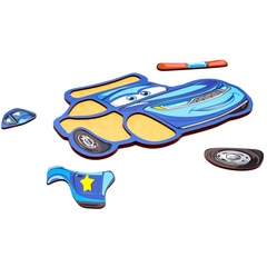 Дерев'яний пазл-складалка "Поліцейська машинка" Puz-22966 PuzzleOk 8 деталей