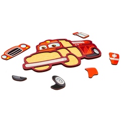 Дерев'яний пазл-складалка "Пожежна машина" Puz-22967 PuzzleOk 12 деталей