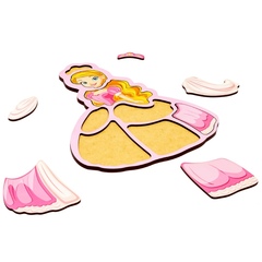 Дерев'яний пазл-складалка "Принцеса" Puz-22968 PuzzleOk 8 деталей