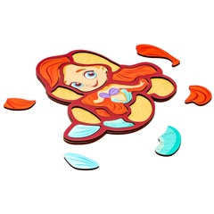 Дерев'яний пазл-складалка "Русалка" Puz-22965 PuzzleOk 12 деталей