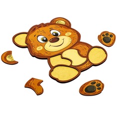 Дерев'яний пазл-складалка "Ведмедик" Puz-22956 PuzzleOk 10 деталей