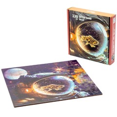 Дерев’яний пазл Україна з космосу 0001-Puz PuzzleOk 130 деталей
