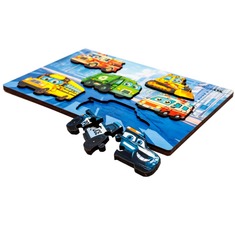 Дерев'яний сортер А5 "Розумний світ: Міський транспорт" Puz-88747 PuzzleOk 18 деталей Дерев'яний сортер А5 "Розумний світ: Міський транспорт" Puz-88747 PuzzleOk 18 деталей