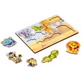 Дерев'яний сортер-вкладиш Африканські тварини Puz-88742 PuzzleOk 8 деталей