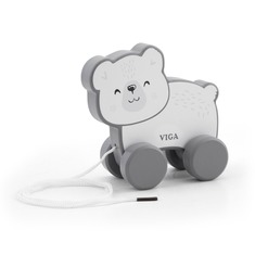 Деревянная каталка PolarB Белый мишка 44001 Viga Toys