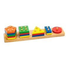 Дерев'яна логічна пірамідка Геометричні фігури 58558 Viga Toys