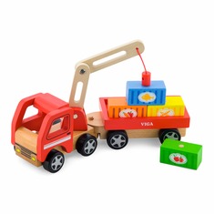 Деревянная машинка Viga Toys Автокран 50690