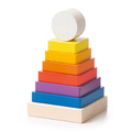 Деревянная развивающая игрушка пирамидка "LD-14" Cubika (8 деталей)