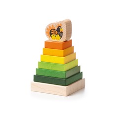 Деревянная развивающая игрушка пирамидка "LD-15" Cubika (8 деталей)