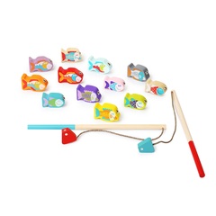  Дерев'яна розвиваюча іграшка Риболовля 13739 ТМ CUBIKA 14 деталей