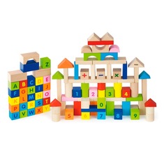 Деревянные кубики Алфавит и числа, 3 см 50288 Viga Toys 100 деталей
