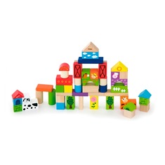Деревянные кубики Ферма 50285 Viga Toys 50 деталей
