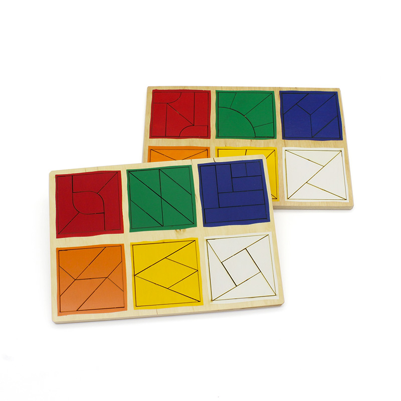 Деревянные планшеты "Сложи квадрат Никитиных" 3-й уровень 1515/3 Lam Toys (65 деталей)