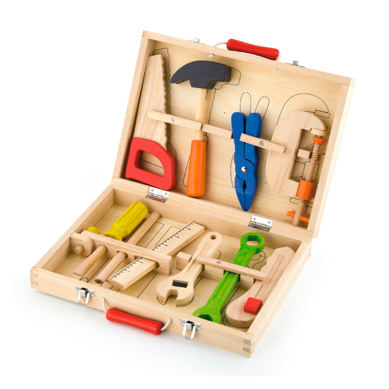Деревянный игровой набор Viga Toys Чемоданчик с инструментами 50387 (10 деталей)