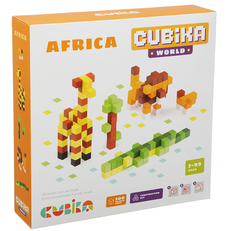 Деревянный конструктор Cubika World "Африка" 15306 (200 деталей)