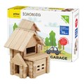 Конструктор деревянный для детей Домик с гаражом 900118 IGROTECO 75 деталей