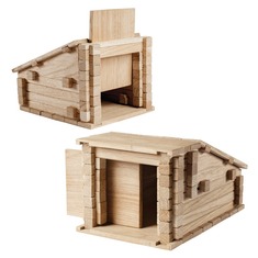 Конструктор дерев'яний для дітей Гараж 2в1 900262 IGROTECO 79 деталей