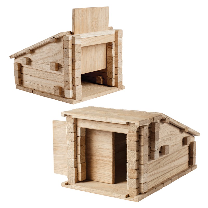 Конструктор деревянный для детей Гараж 2в1 900262 IGROTECO 79 деталей
