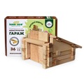 Конструктор дерев'яний для дітей Гараж 900187 IGROTECO 36 деталей