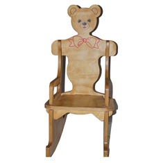 Кресло-качалка Мишка деревянный яркий с росписью со всех сторон 94 HEGA