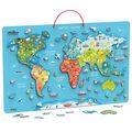 Магнітний пазл Карта світу з маркерною дошкою англійською 44508EN Viga Toys 108 деталей