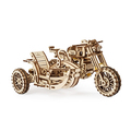Механические 3D пазлы UGEARS Мотоцикл Scrambler UGR-10 с коляской 70137 (380 деталей)