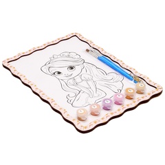 Набір для розпису, картина по номерах "Принцеса" формат А4 Puz-22962 PuzzleOk