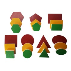Набір дидактичного матеріалу Основні геометричні фігури з посібником 105-1 HEGA