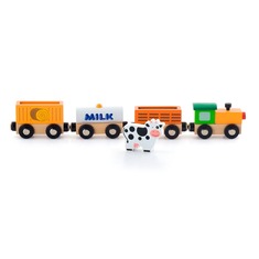 Набор для железной дороги Поезд-ферма 50821 Viga Toys 5 деталей
