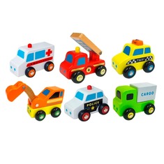 Набор машинок Спецтранспорт 59621 Viga Toys 6 деталей