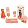 Набор мебели для кукол "Ванная комната" Д274 Игрушки из дерева 5 деталей