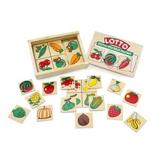 Настольная игра лото Овощи, фрукты, ягоды 1610 Lam Toys (30 деталей)
