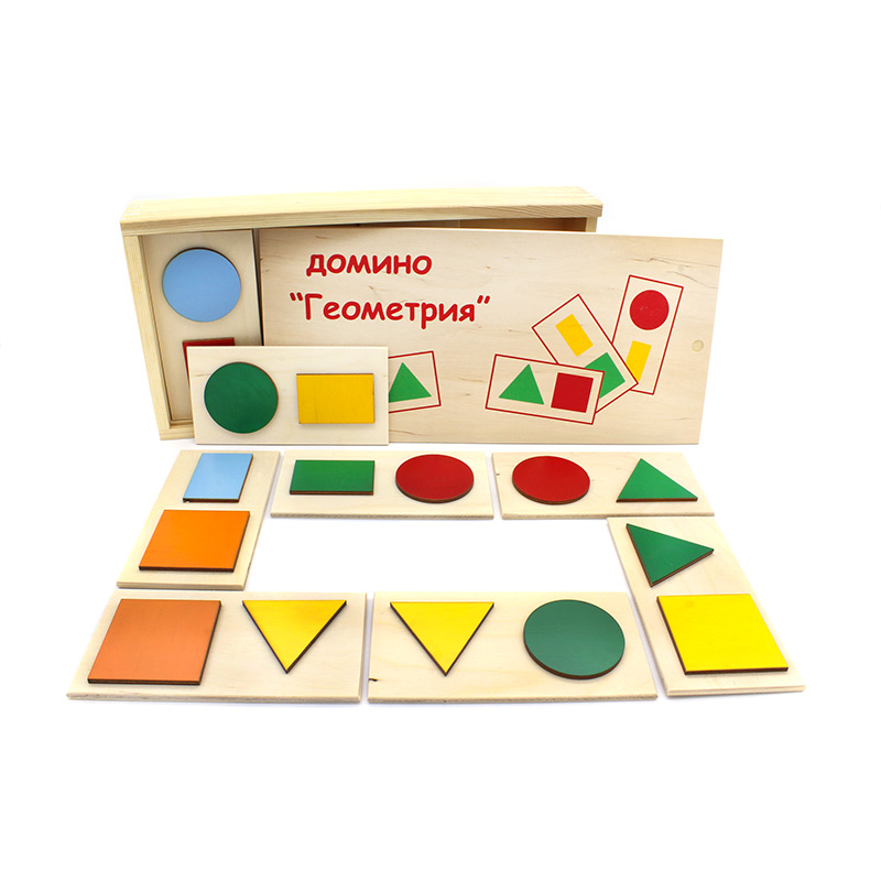 Настольная игра домино "Геометрия" 5009 Lam Toys (20 деталей)