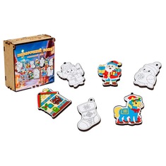 Новорічний бокс «Розмалюй сам» Puz-01236 PuzzleOk 6 деталей