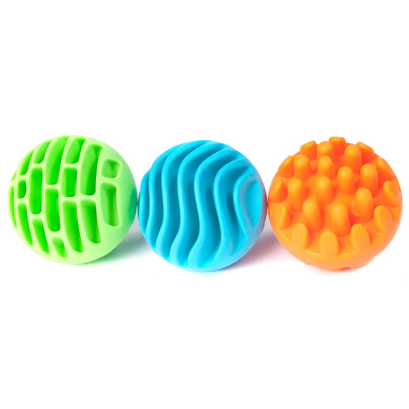 Прорізувач-брязкальце Sensory Rollers Сенсорні кулі F161ML Fat Brain Toys 3 деталі