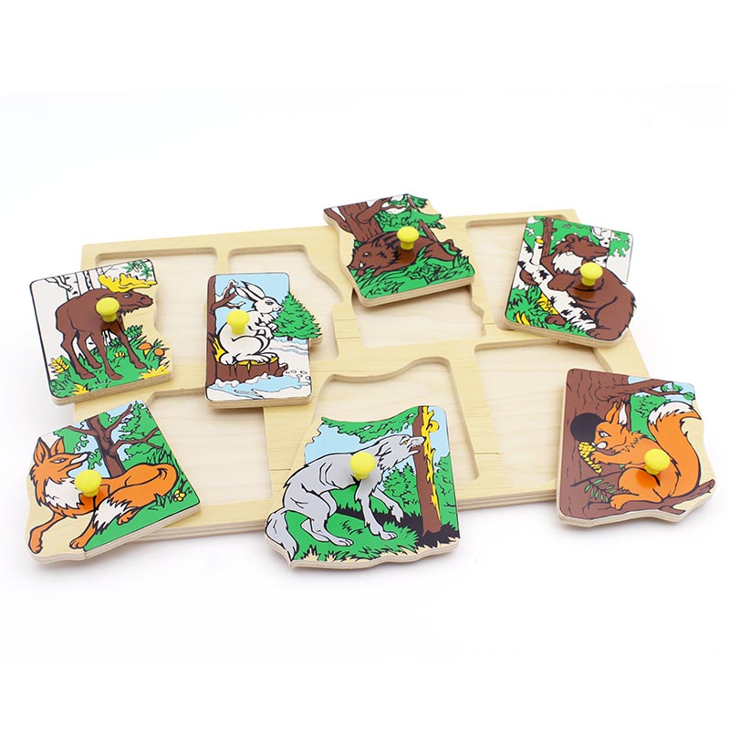 Рамка-вкладыши "Животные наших лесов" 1435 Lam Toys (7 деталей)